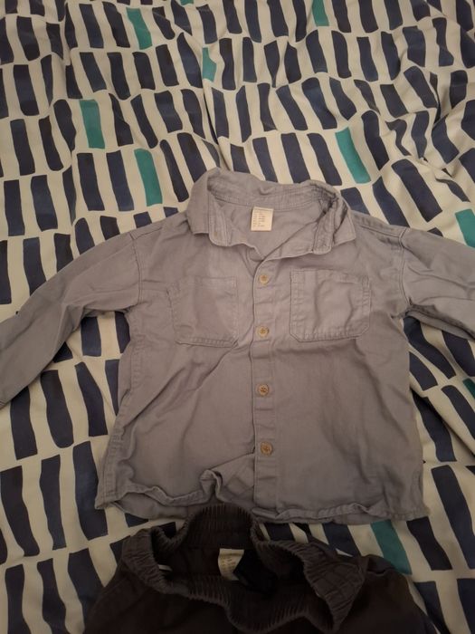 Koszula plus spodnie rozmiar 86 h&m stan idealny ,nowy,ubrany raz