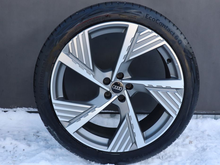 koła felgi audi q7 e-tron oe 22 oe 4ke 601025b 9.5 22 cale super stan