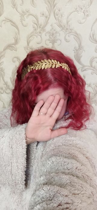 Обруч браслет сережки 3в1 тіара обідок золотистого кольору для волосся