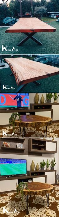 Peças em madeira maciça rústicas, mesas jantar, centro,consolas etc...