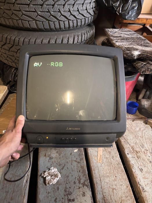 Telewizor mitsubishi retro gaming ps one playststion telewizor RGB
