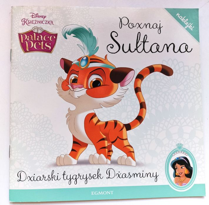 Palace Pets książeczka z naklejkami Poznaj Sułtana tygrysek Dżasminy