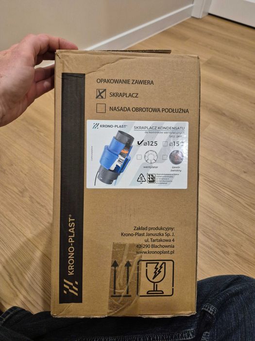 Skraplacz kondensatu do kominka wentylacyjnego 125mm Wirplast