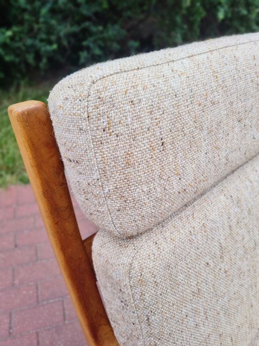 Sofa tekowa proj. Juul Kristensen, skandynawski design Dania lata 60
