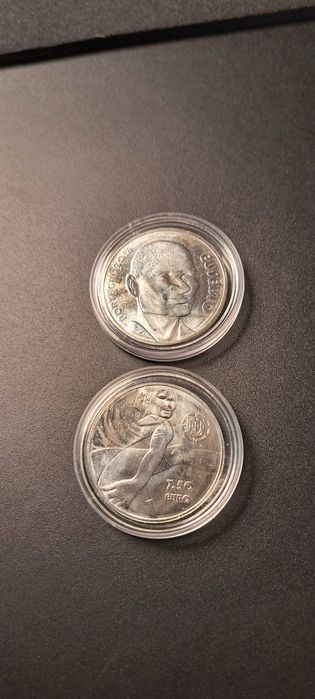 Moedas Comemorativas Portugal -  7,5€ Prata 2016 - Eusébio e Outras