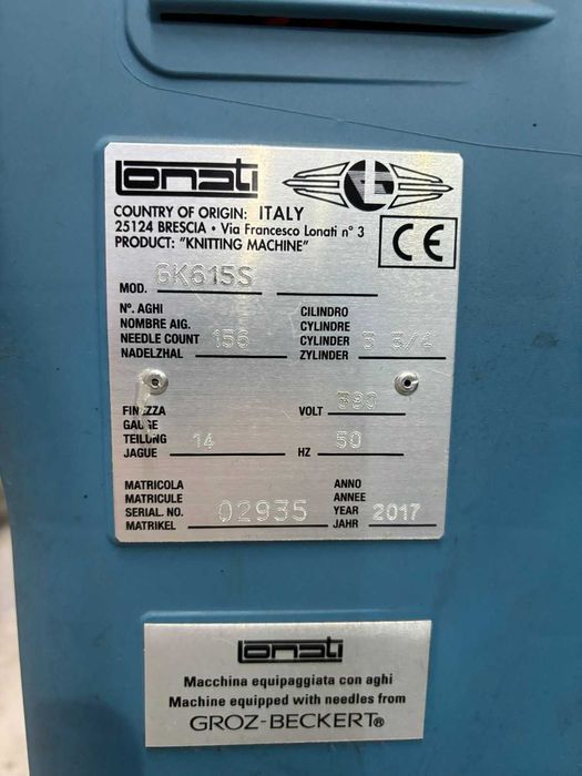 комп'ютеризована одноциліндрова шкарпеткова машина Lonati GK615S