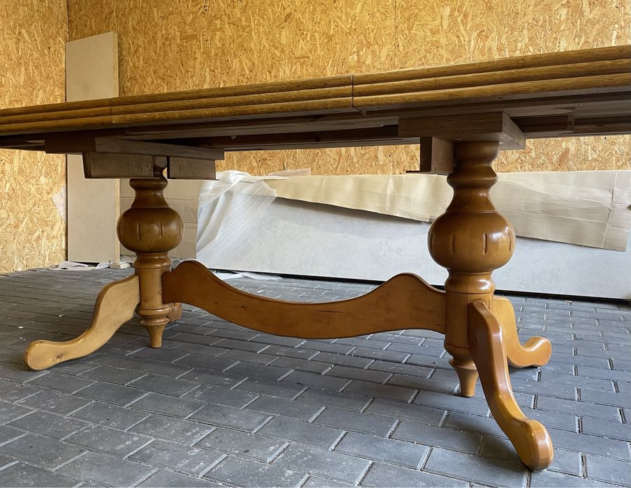 Dębowy Zestaw Stół z Krzesłami 6X Rozkladany