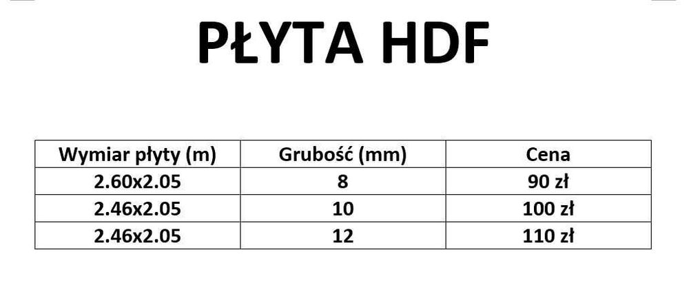 Płyta podłogowa HDF 10mm - 2.46x2.05 - od 90 PLN
