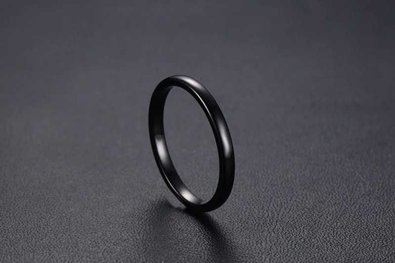 Aliança Simples Preta 2mm em Tungsténio - REF0020