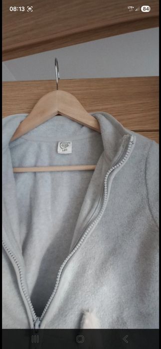 Ciepły szary polar Cool Club dla dziewczynki 140