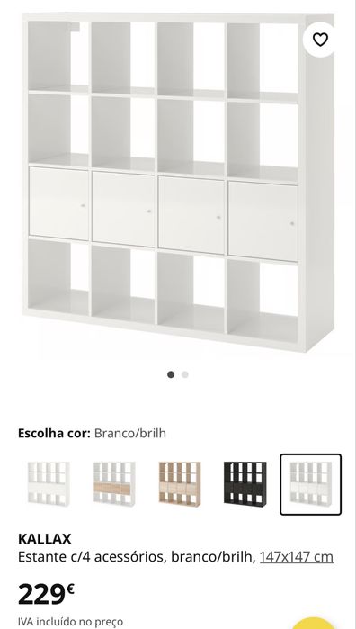Estante ikea 4x4 com gavetas