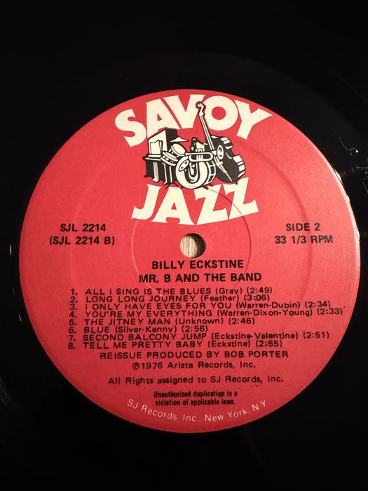 Billy Eckstine The Savoy Sessions USA EX 1976