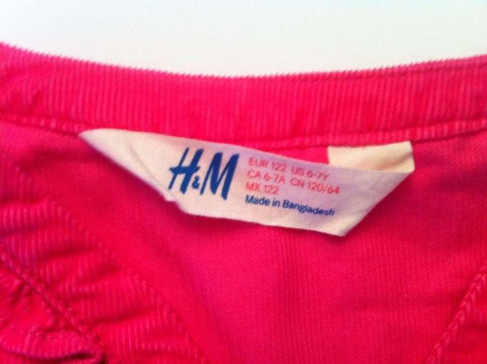 Vestido H&M Tamanho 6-7 anos 122cm Rosa bombazina