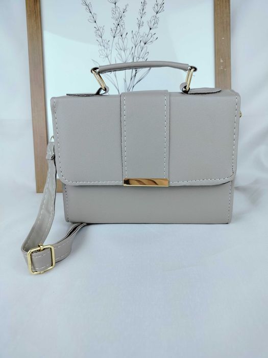 Nowa szara torebka zgrabna do ręki i na ramię