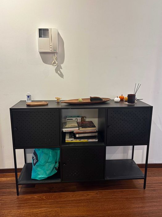 Comoda Atmosphera Nelia_metal, preto, 3 portas