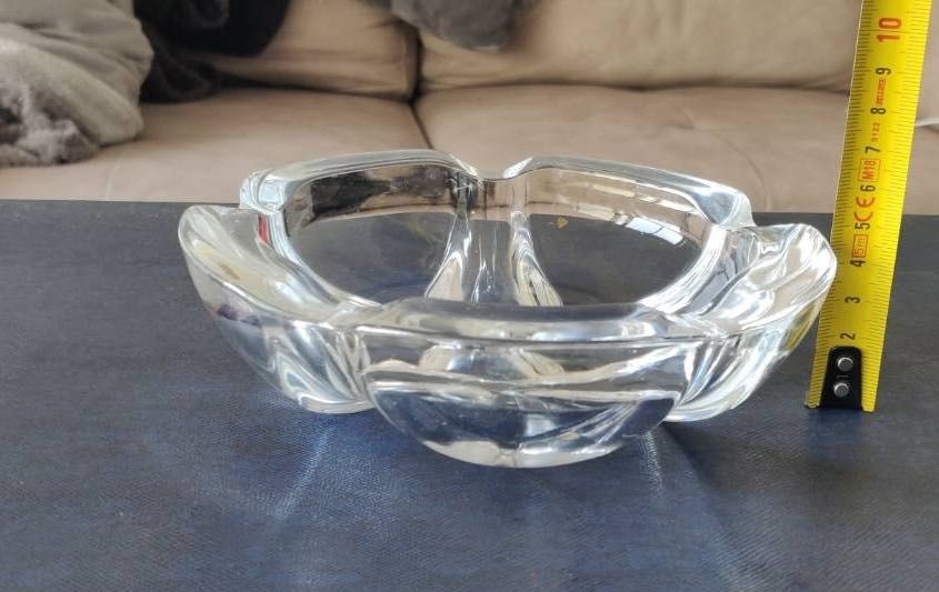 Cinzeiro em cristal Atlantis de 16 cm de diâmetro