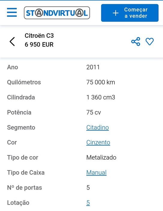 Baixei o preço - Citroën C3 - 2011 – Excelente Estado