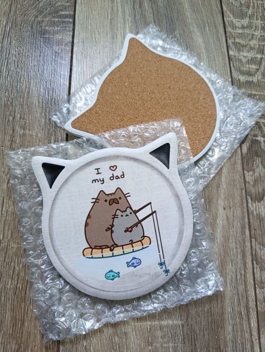 Підставка pusheen котик пушин під чашку, склянку, кружку