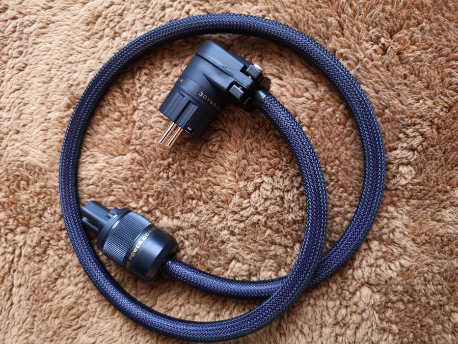 Kabel zasilający audio Melodika 3x4 mm dł 1.0m. Wtyki Audiocrast.
