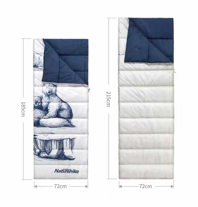 Спальний мішок двомісний із подушками Naturehike Polar bear NH19S016-D