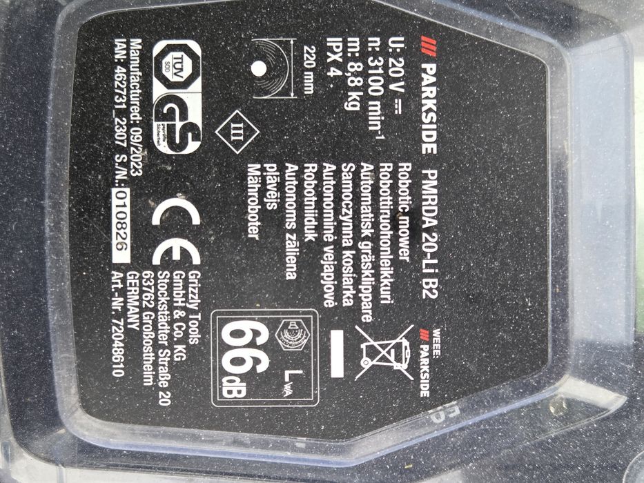 Robot koszący LIDL Parkside PMRDA 20-LI B2  na części