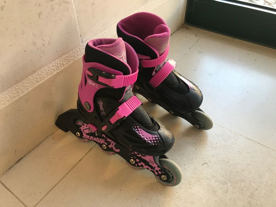Patins em linha para menina - Tamanho 30 a 33