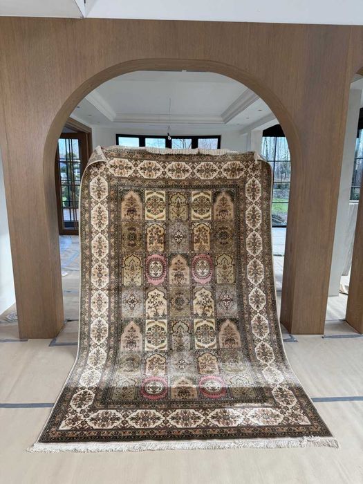 Nowy Jedwabny r.tkany dywan perski GHOUM / Qom 300x190 galeria 58 tyś