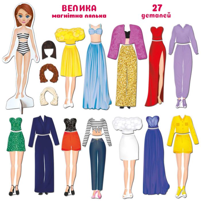 Гра магнітна настільна одягалка "Fashion story" Magdum ML4032-08 EN
