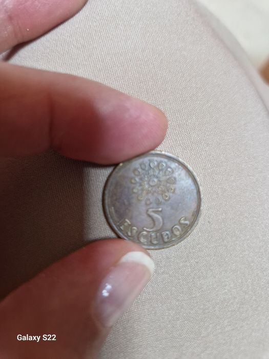 Moeda antiga 5 escudos 1995