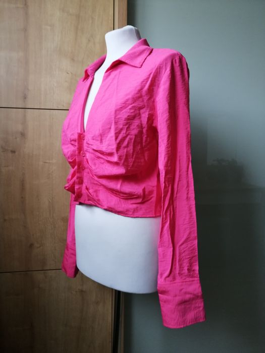 Koszula Barbie różowa krótka M/38/10 H&M długi rękaw