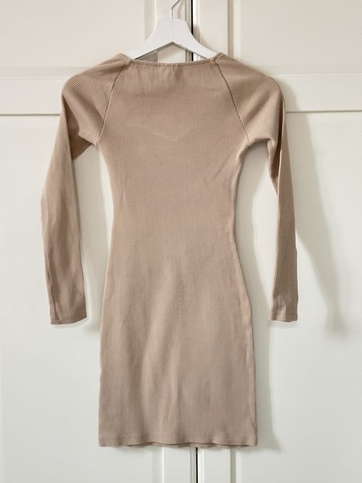 Sukienka, obcisła, mini, Marsala, roz. XS