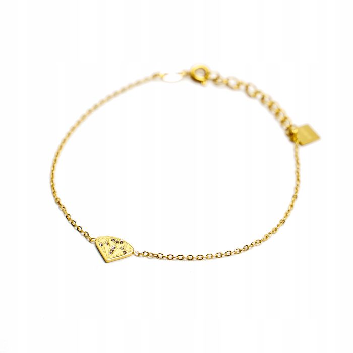 Bransoletka Delikatna Brylant Cyrkonie Złota Stal 574