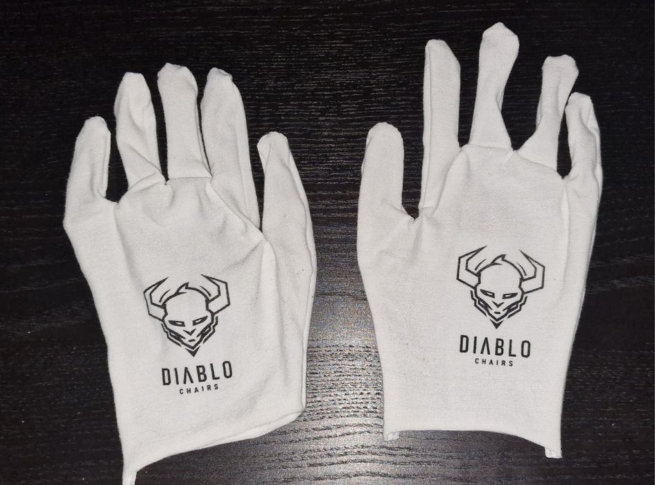 Rękawiczki Diablo białe uniwersalne nowe