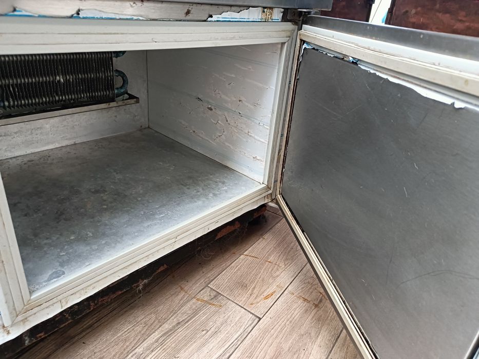 Expositor/vitrine bancada de frio para peixes