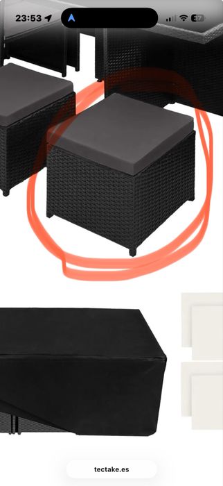 4 bancos ratan novos (sem parafusos)