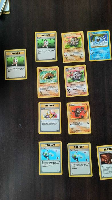 Cartas originais unlimited - TCG Pokemon Fossil Set - lote em Inglês