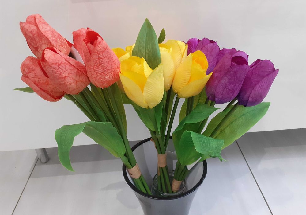 -25 % Tulipany wiązka kwiaty sztuczne