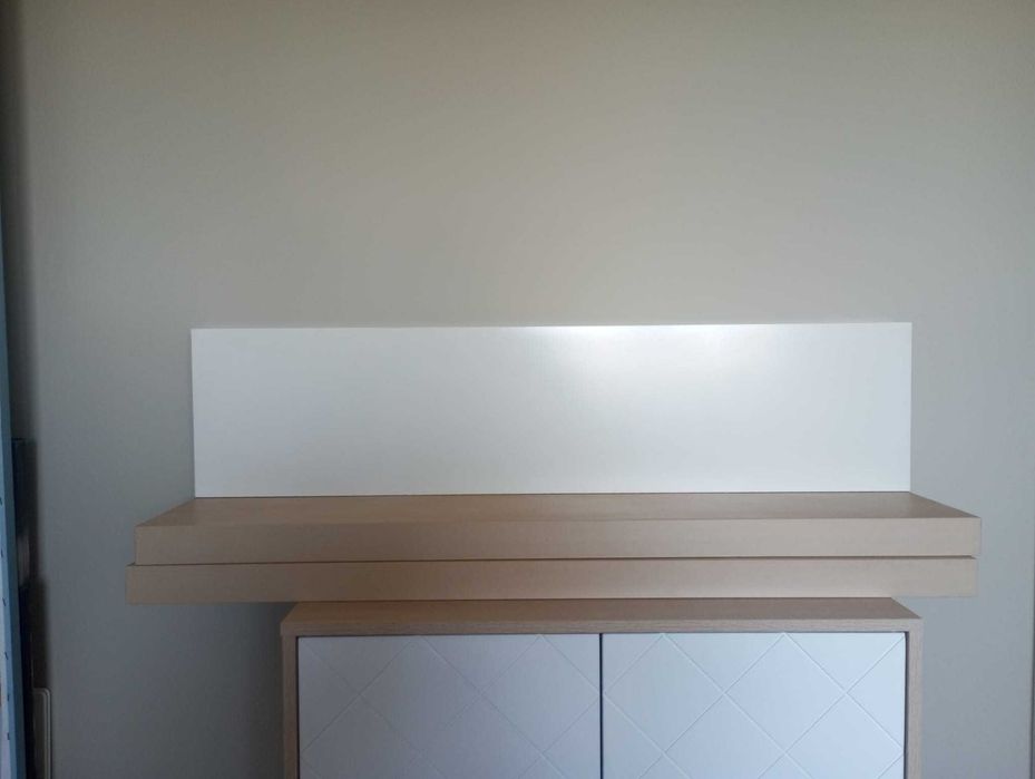 3 LACK Estantes de parede IKEA 110x26 cm, carvalho e branco