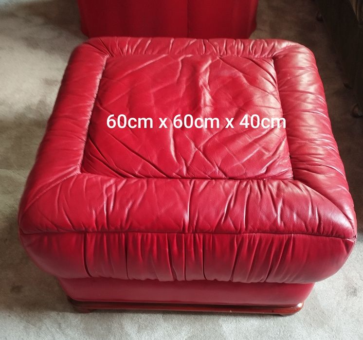 Banqueta vintage em pele