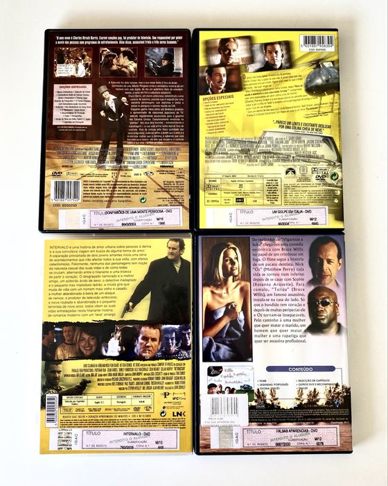 Conjunto de 4 Dvds / Como novos