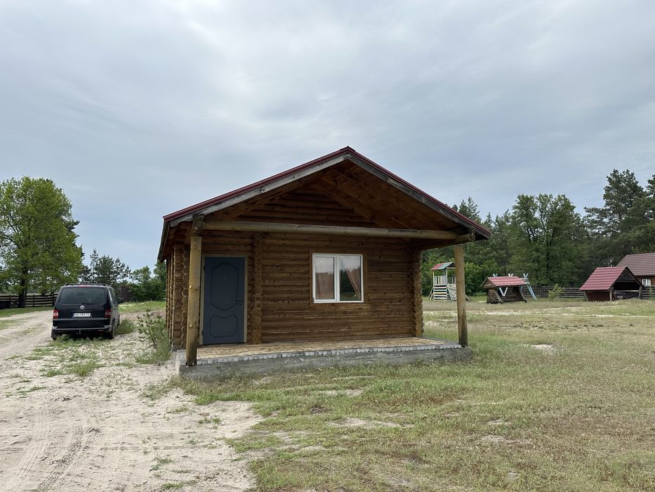 Продам экодом(дачу) под Киевом (новую) из бревна с участком