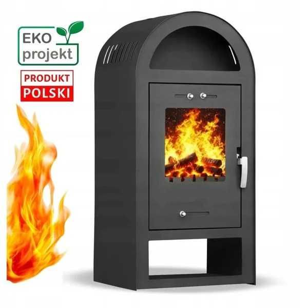 Piec Stalowy 7,5 kW Wolnostojący Kominek do Salonu Certyfikat ECO