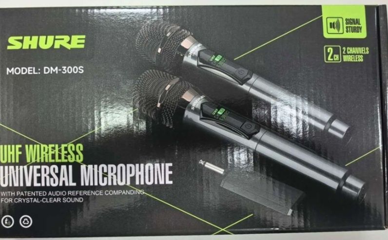 Mikrofony Bezprzewodowe UHF DM-300S | Zestaw 2x Mikrofon | Karaoke | E