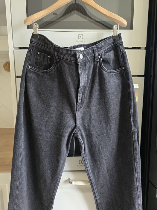 Jeansy Reserved nowe r.44 proste wysoki stan szare
