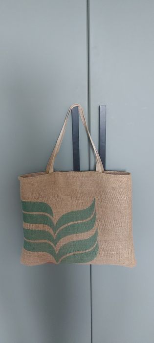 Torebka, torba z worka jutowego po kawie Handmade
