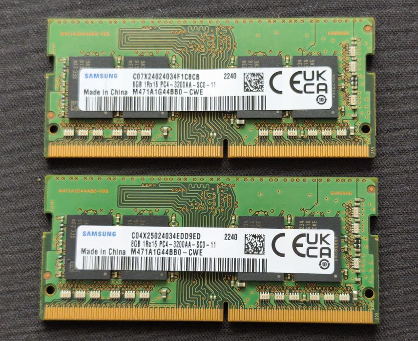 ОЗУ Samsung DDR4 SODIMM 16gb (8+8) 3200 МГц