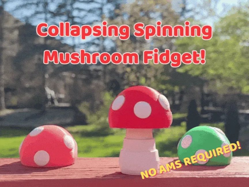 Cogumelo "Fidget" Colapsável - Brinquedo Sensorial