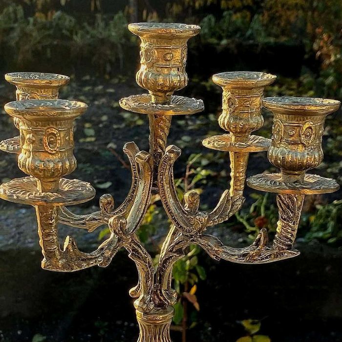 Вишуканий бронзовий підсвічник на 5 свічок (41 см)