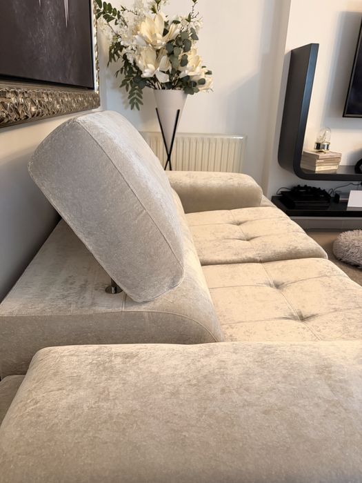 Conjunto de 2 sofas em tecido tipo veludo