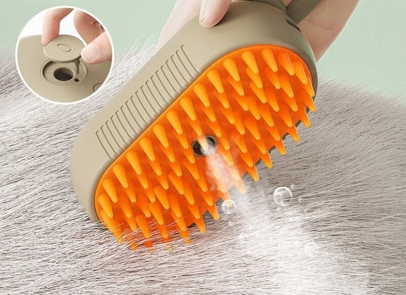 Escova para pêlo animal a vapor